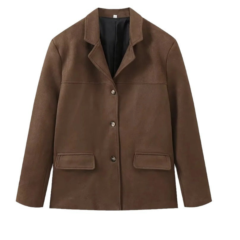 Retro suede jacket jacket