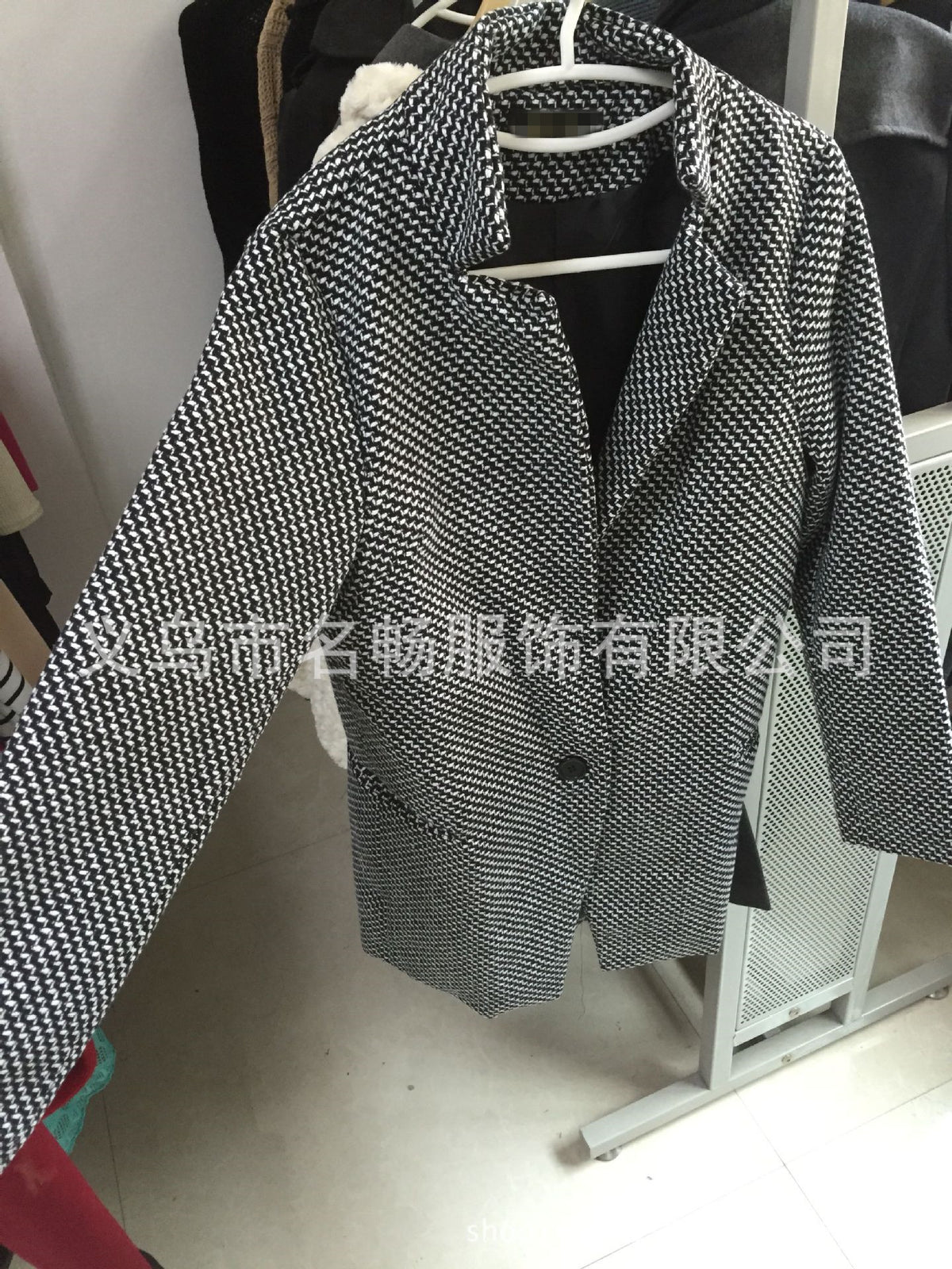 Women's Autumn/Winter Original Tweed Coat Long Sleeve Trench Coat Plus